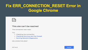 err_connection_reset error